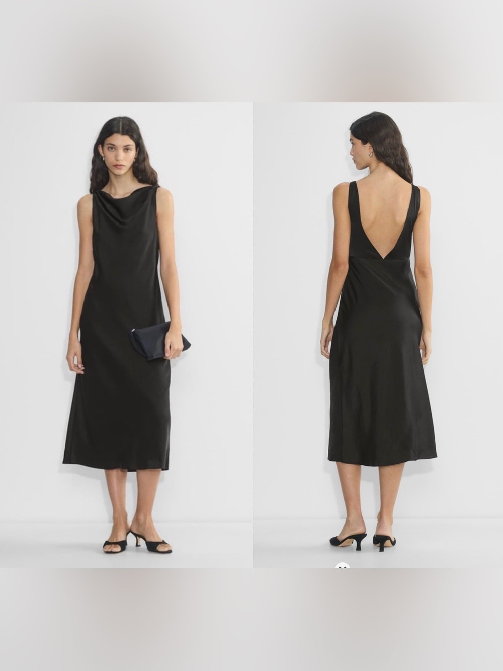 Wilfred Goddess Satin Midi Dress Sz M